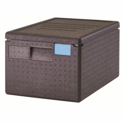 CONTENITORE PLASTICA SOVRAPPONIBILE BOX CON COPERCHIO CM.75X45 H.40 LT.100